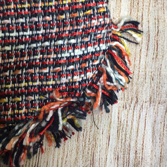 Laundry By Shelli Segal Boucle Frayed Trim Skirt Size 10 - Picture 4 of 8